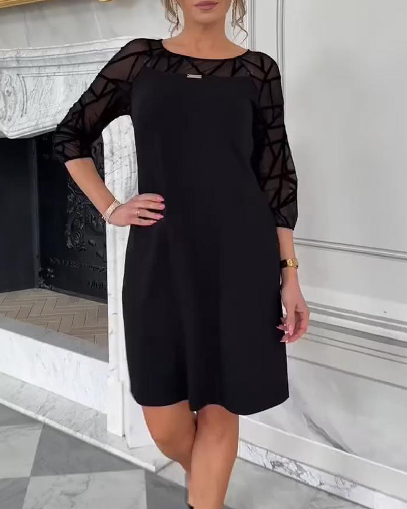 Elegant Round Neck Dress with Trendy Style