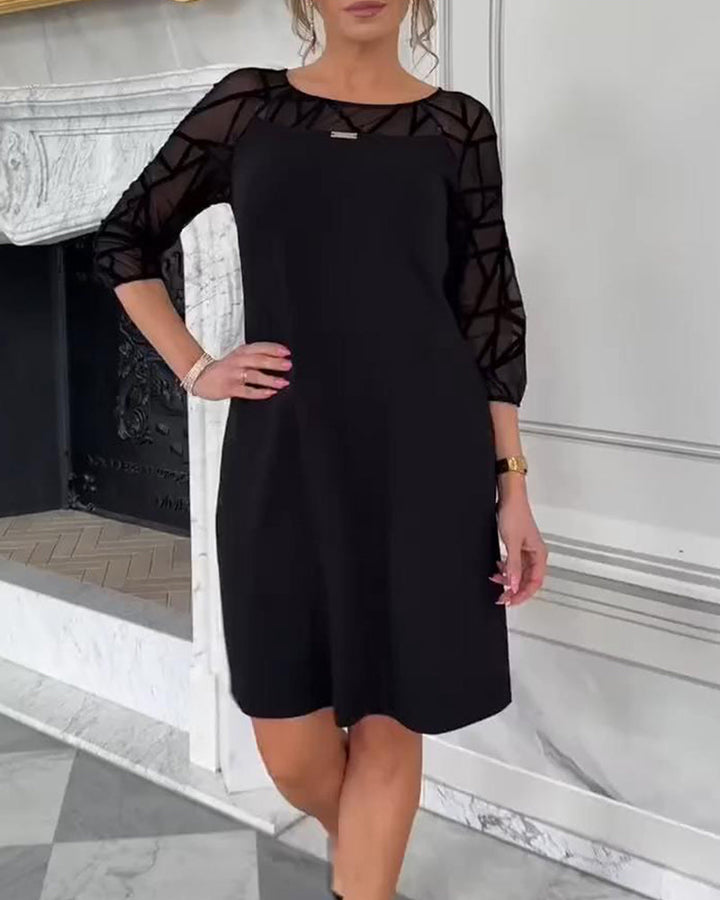 Elegant Round Neck Dress with Trendy Style