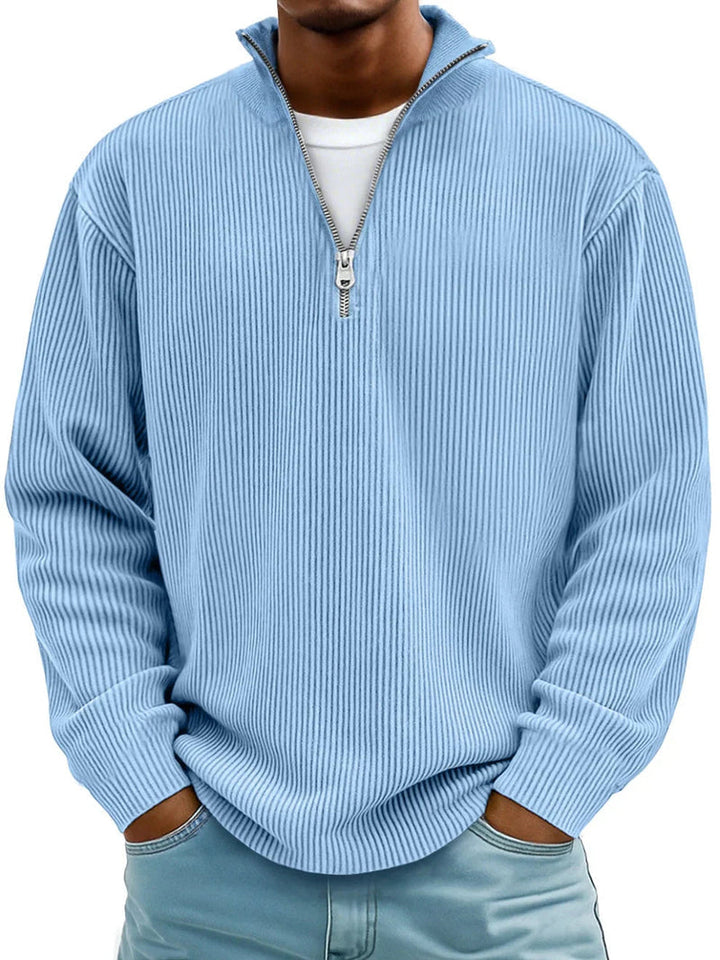 RANDAL – LONG SLEEVE HALF ZIP SWEATER