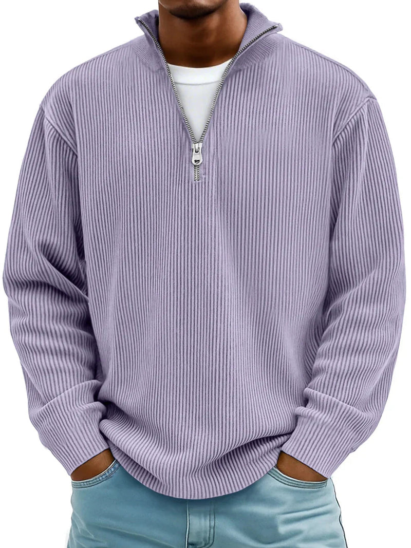 RANDAL – LONG SLEEVE HALF ZIP SWEATER