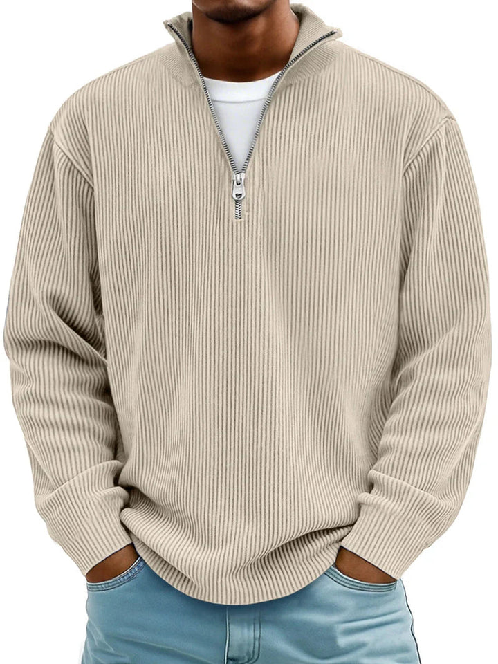 RANDAL – LONG SLEEVE HALF ZIP SWEATER