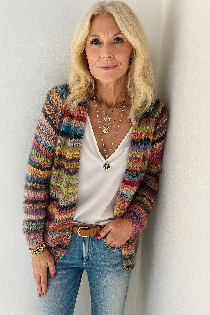 Emily - Cozy Multicolor Cardigan