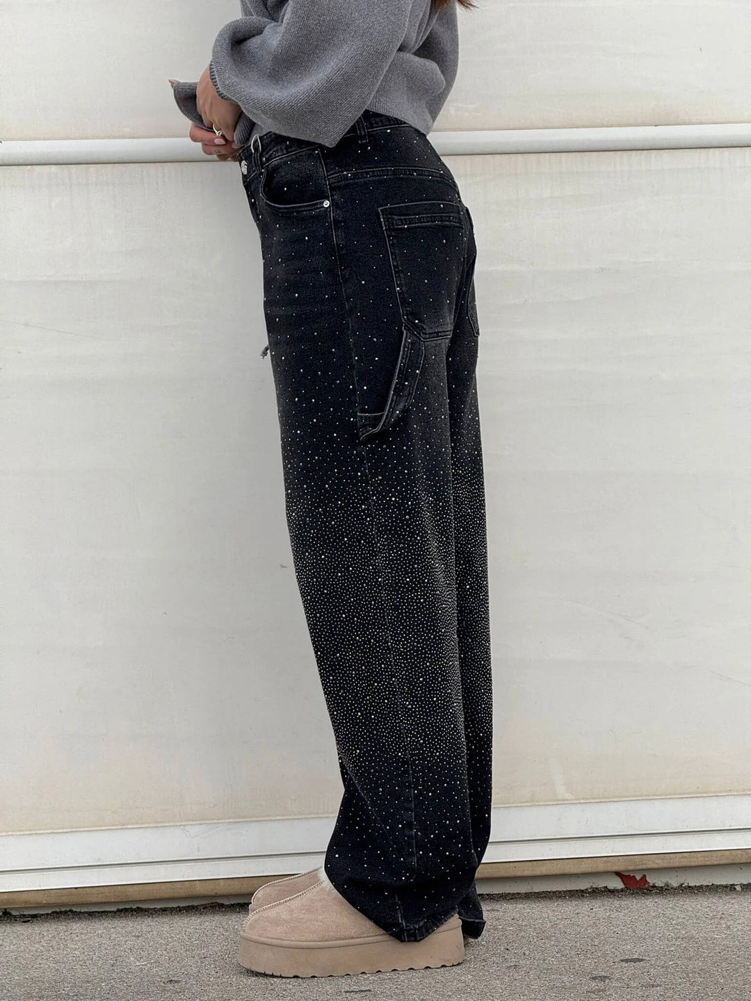 Victoria - High-Waist Glitter Jeans
