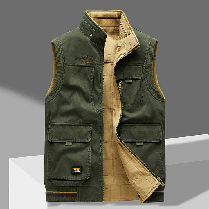 ARIVELLE – SLEEVELESS VEST WITH MULTI POCKET