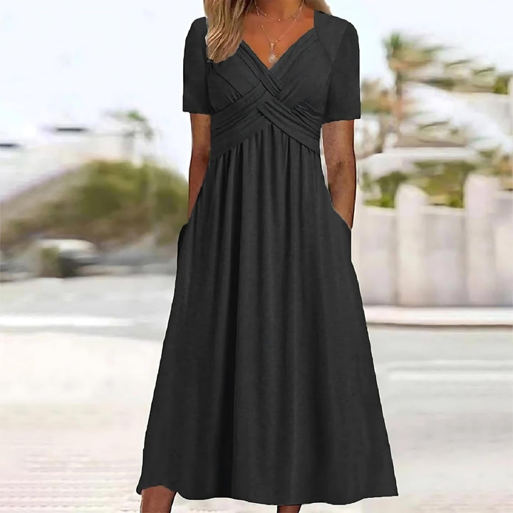 THESSALY – MIDI DRESS WITH TUMMY COVERAGE