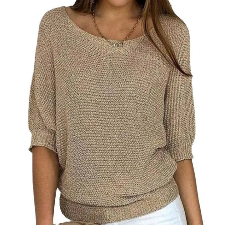 Relaxed Ribbed Knit Lounge Top