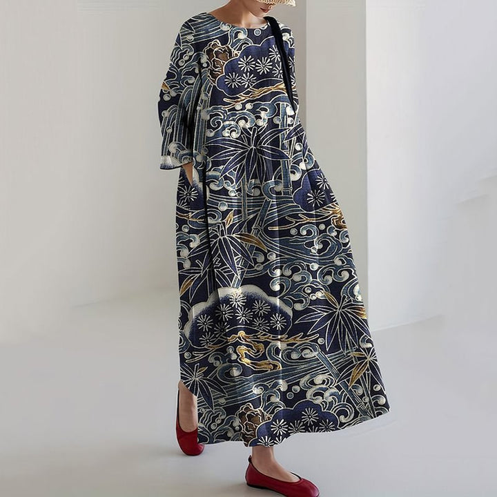 ZEVELYNE – FLORAL PRINTED MIDI DRESS