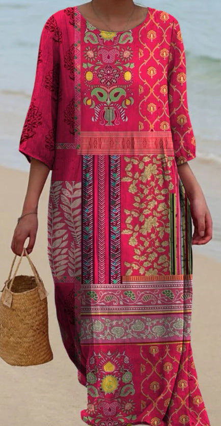 ZEVELYNE – FLORAL PRINTED MIDI DRESS