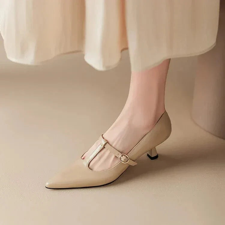 SOLENELLE – OLYSA PATENT LEATHER KITTEN HEELS