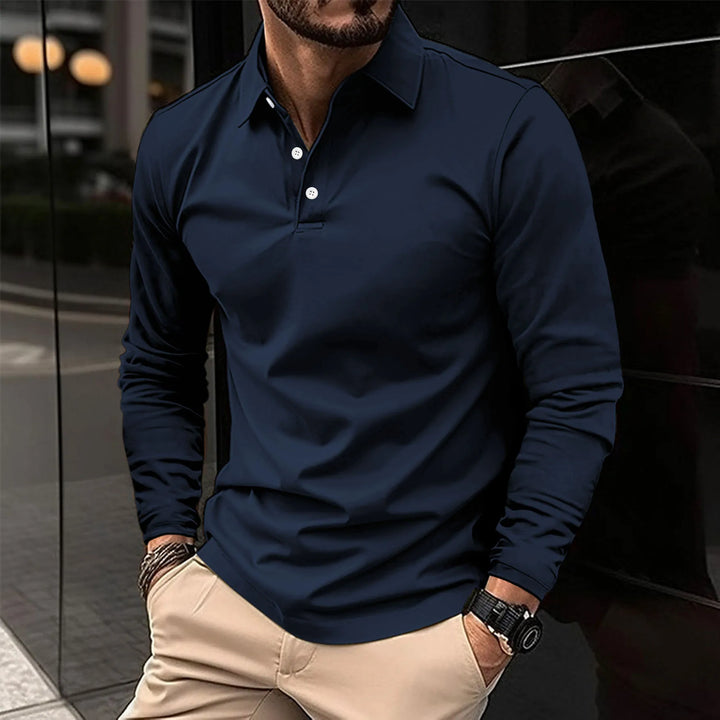 EZRA – RELAXED LONG-SLEEVE POLO
