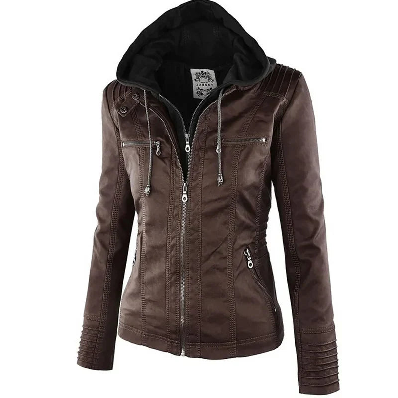 ENYA – WATERPROOF FAUX LEATHER JACKET