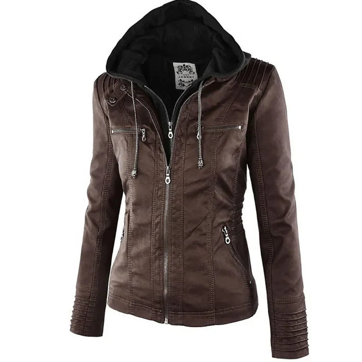 ENYA – WATERPROOF FAUX LEATHER JACKET