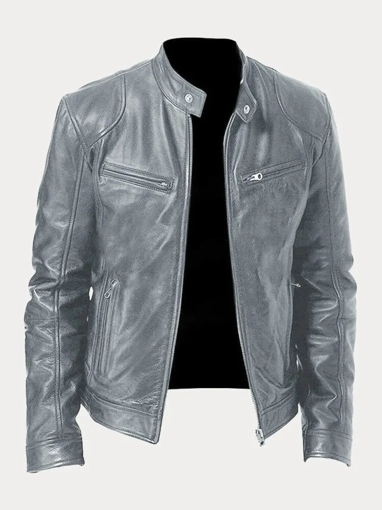 VINA – STYLISH BIKER LEATHER JACKET FOR MEN