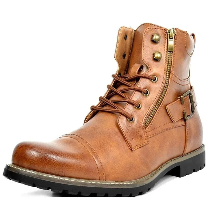 Rugged Elegance Leather Boots