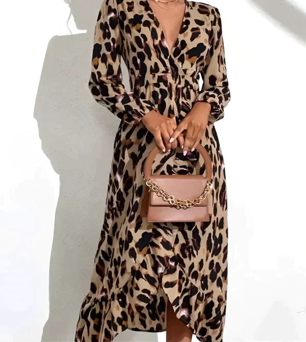 SELAH – LEOPARD PRINT AUTUMN MAXI DRESS