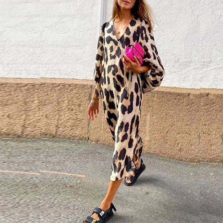 NORI – LEOPARD PRINT MAXI DRESS
