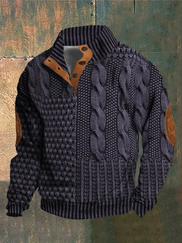 NOVA – PATTERNED COZY KNIT SWEATER FOR MEN