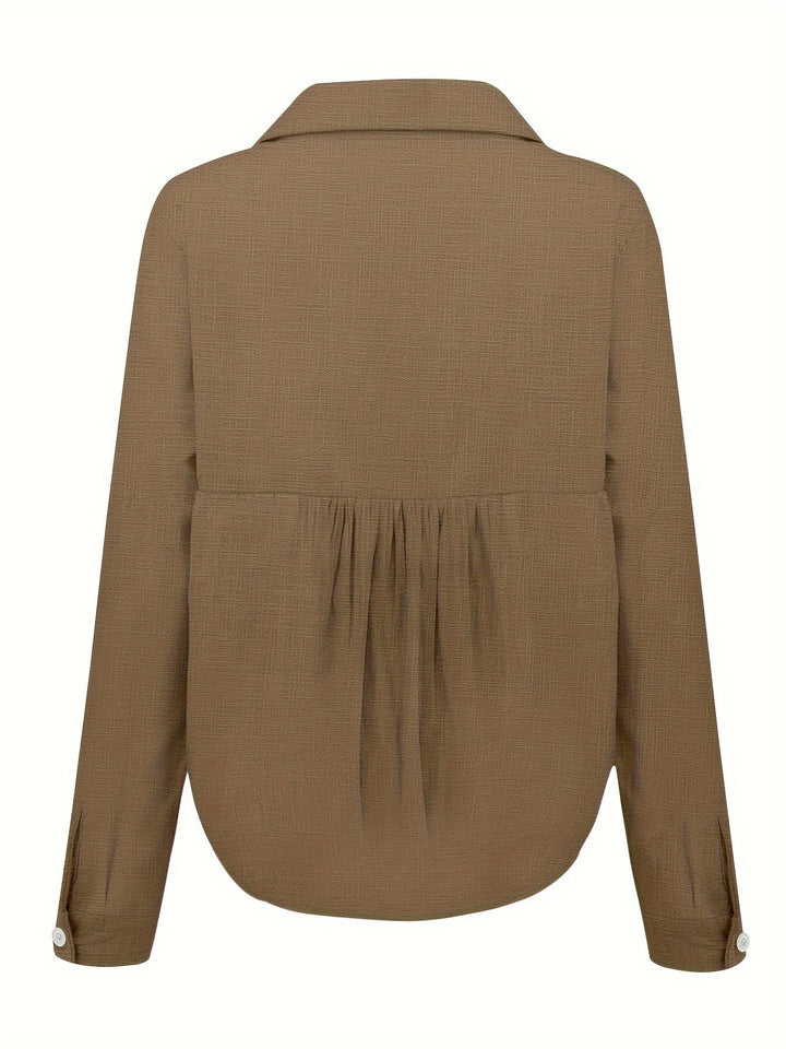 Evie – Long Sleeve Linen Shirt