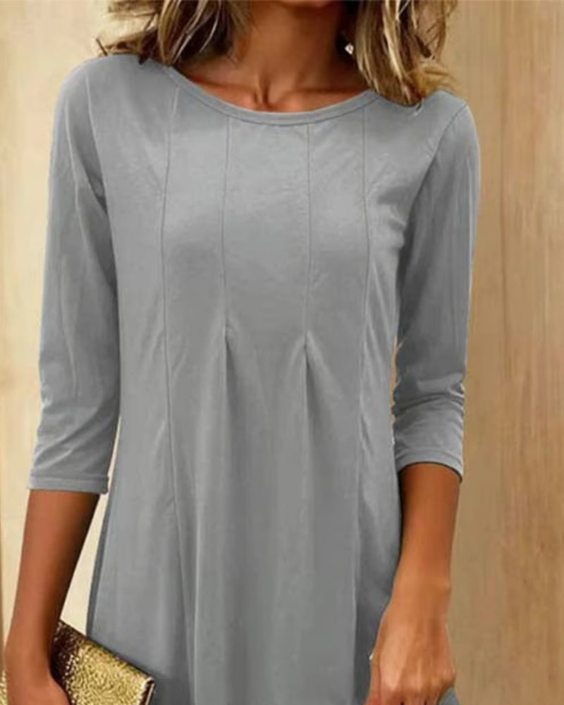 Dress Round Neck Elegant and Stylish