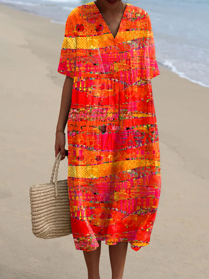 NIRELLE – VINTAGE ART PRINT CASUAL COTTON AND LINEN