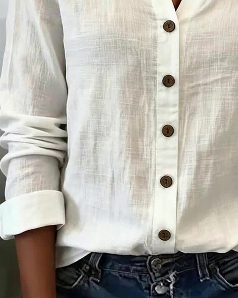 100% Cotton V-Neck Versatile Shirt