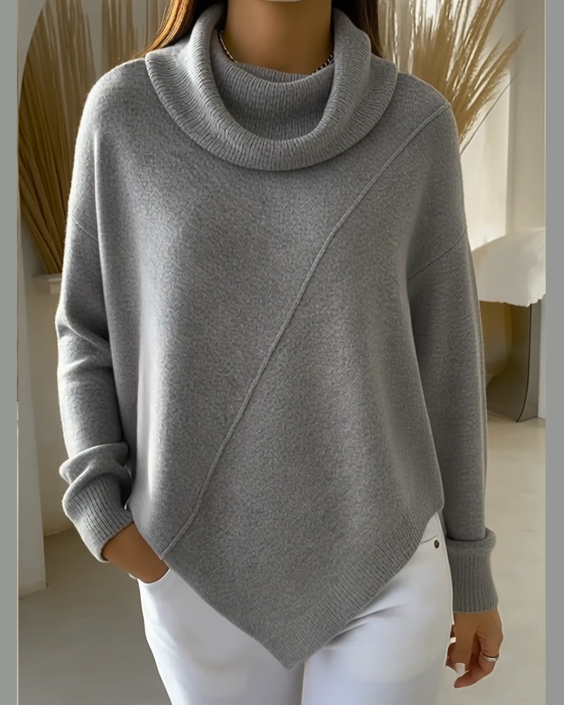 Asymmetric Neck Sweater