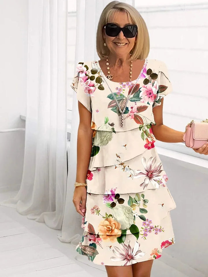 Maureen | Multi-Plant Cascading Floral Dress