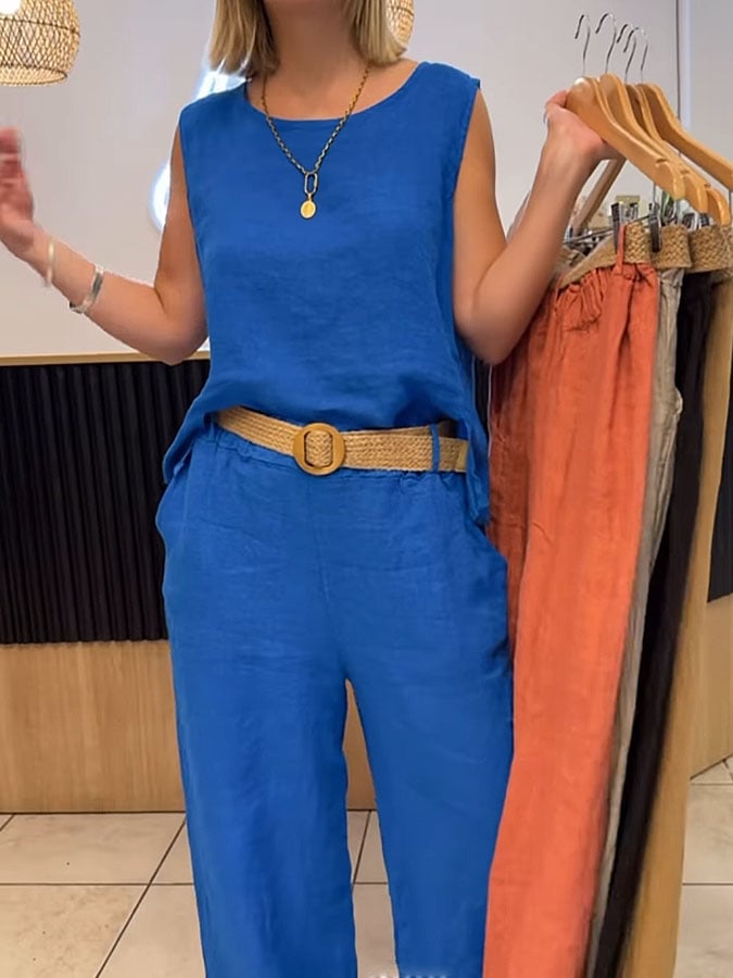 Audrey – Airy Sleeveless Summer Jumpsuit