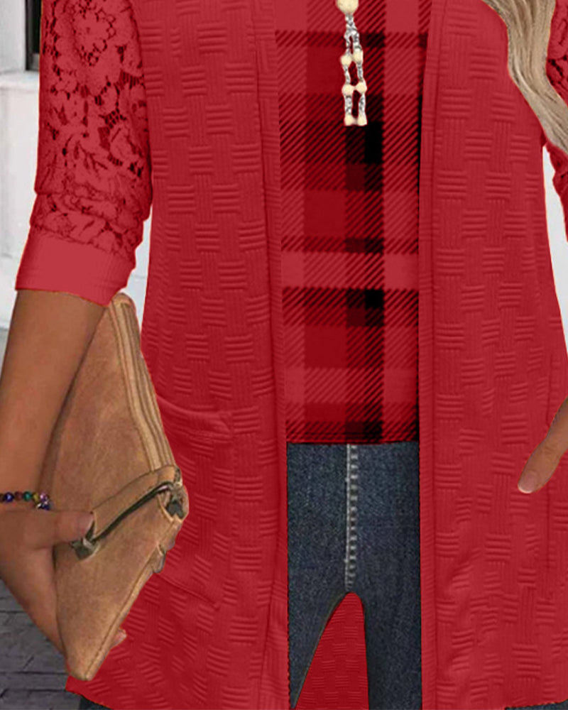 Top Med Faux Tartan Design