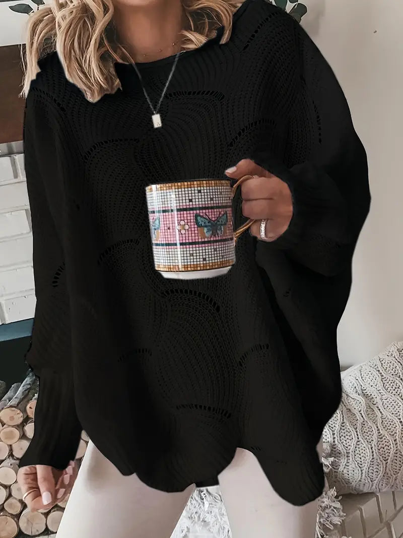 Amélie - Plain Knit Oversized Sweater