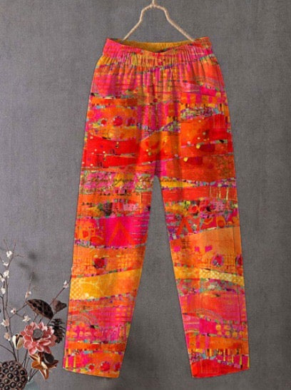 NIRELLE – VINTAGE ART PRINT CASUAL COTTON AND LINEN