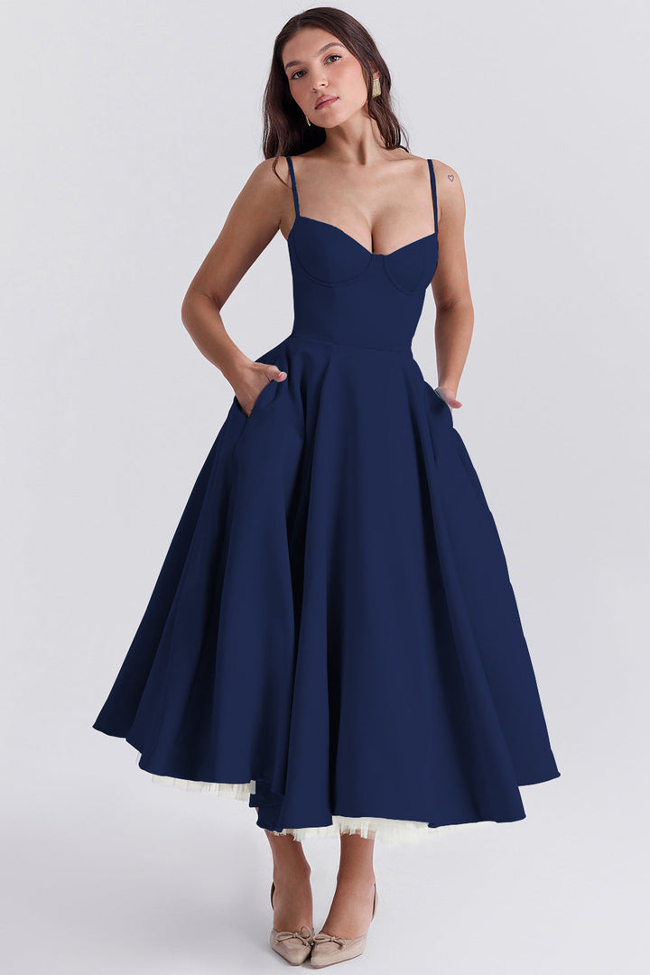 KAESSIRAE – ELEGANT TULLE MIDI DRESS FOR SPRING