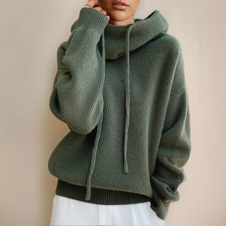 Meriam Soft Knit Hoodie with Winter Comfort