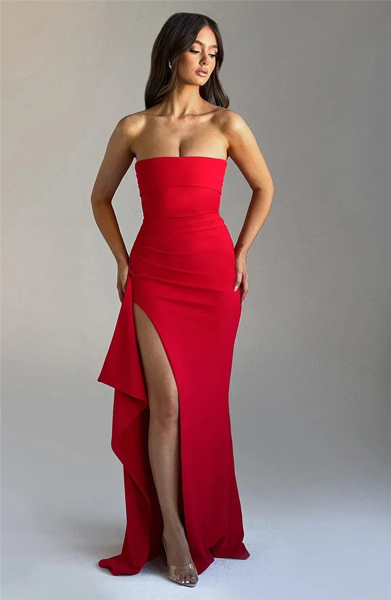 FALLON – ELEGANT STRAPLESS MAXI DRESS