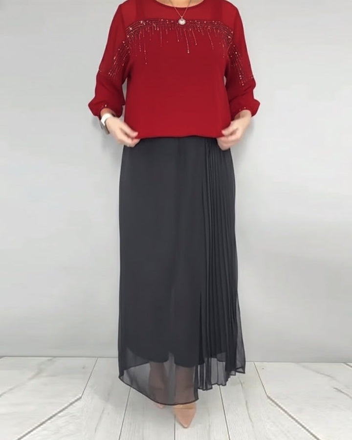 Mesh Blouse Split Loose