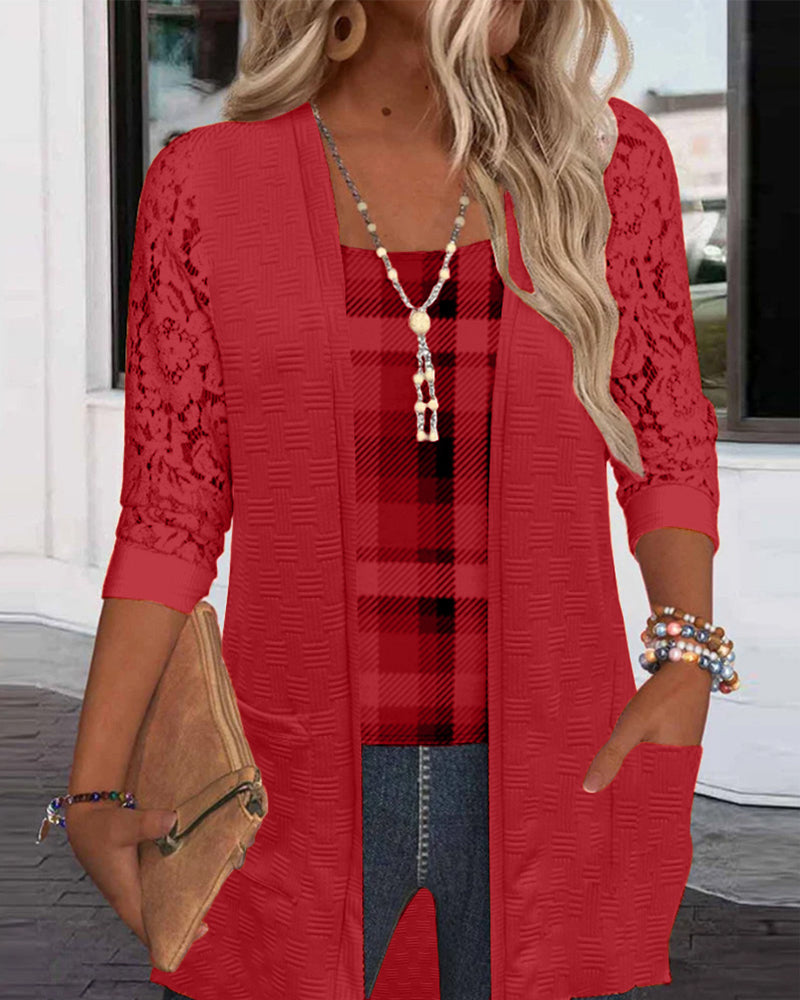 Top Med Faux Tartan Design