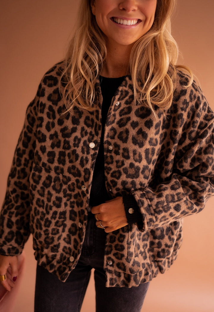 THESAVELLE – LEOPARD PRINT TRENDY JACKET