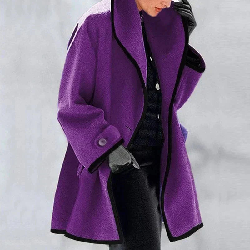 Casey | Elegant Contrast Coat