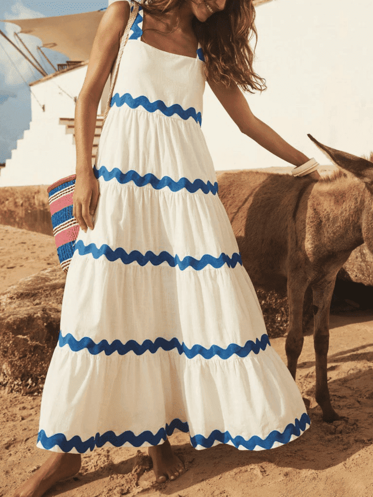 The Wavy Charm Midi Dress