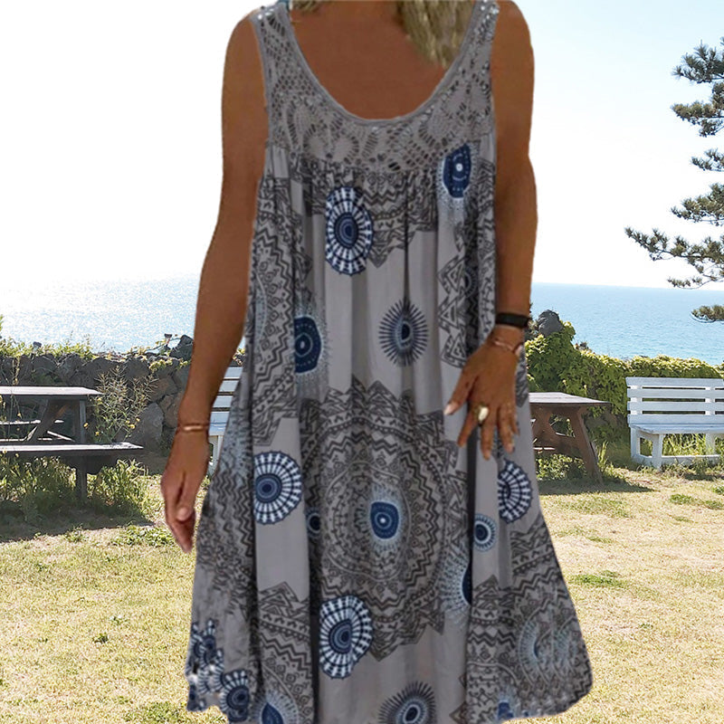 MIREILLE – SUMMER O-NECK DRESS WITH BREEZY CHARM