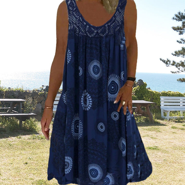 MIREILLE – SUMMER O-NECK DRESS WITH BREEZY CHARM