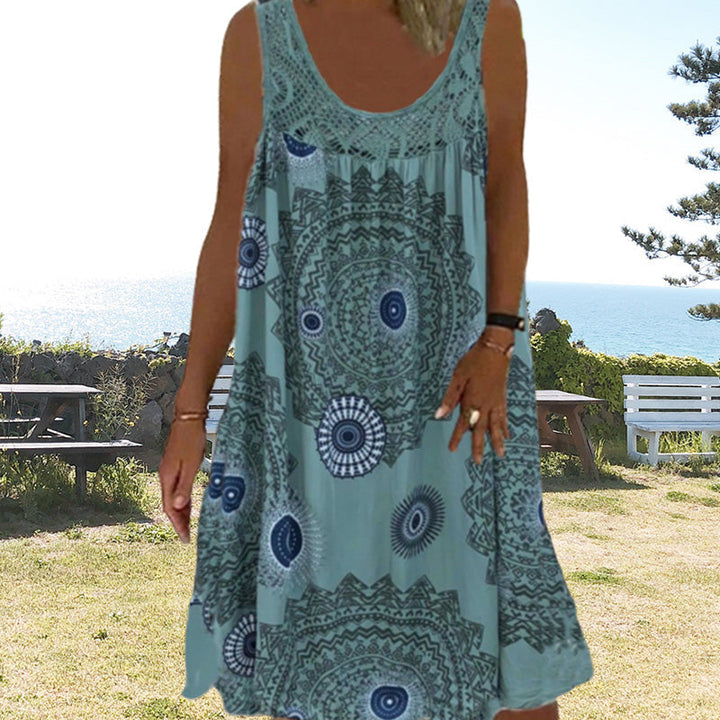 MIREILLE – SUMMER O-NECK DRESS WITH BREEZY CHARM