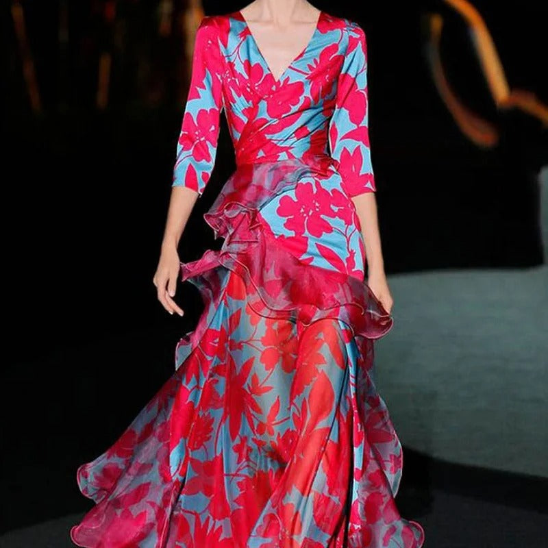 VESPER – RUFFLE A-LINE PARTY BANQUET DRESS